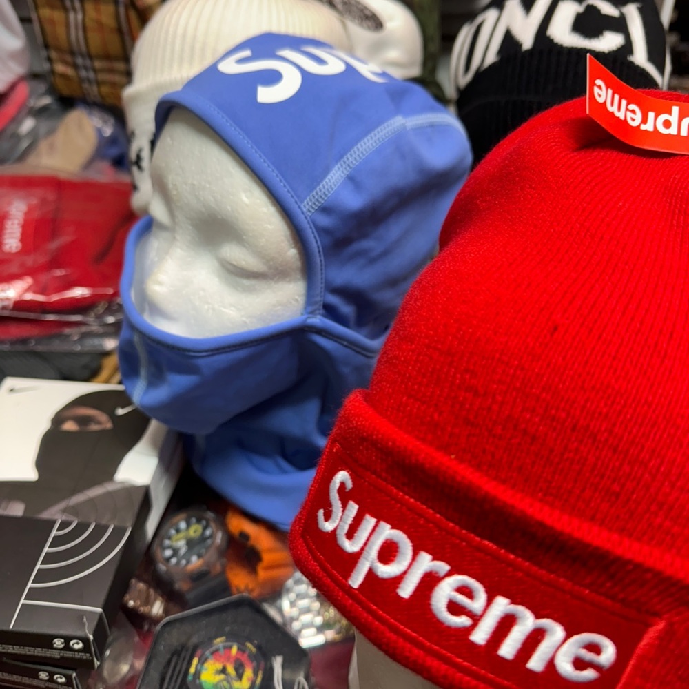 Supreme Kids Red Logo Beanie